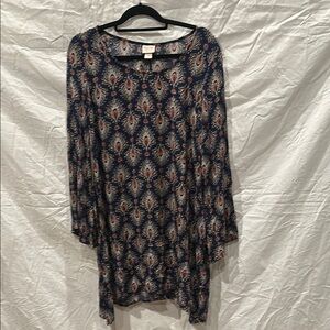 MOSSIMO SUPPLY CO. NABY PAISLEY LONG SLEEVE DRESS***BB2
